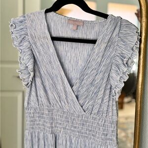 Chelsea28 Textured Blue Top